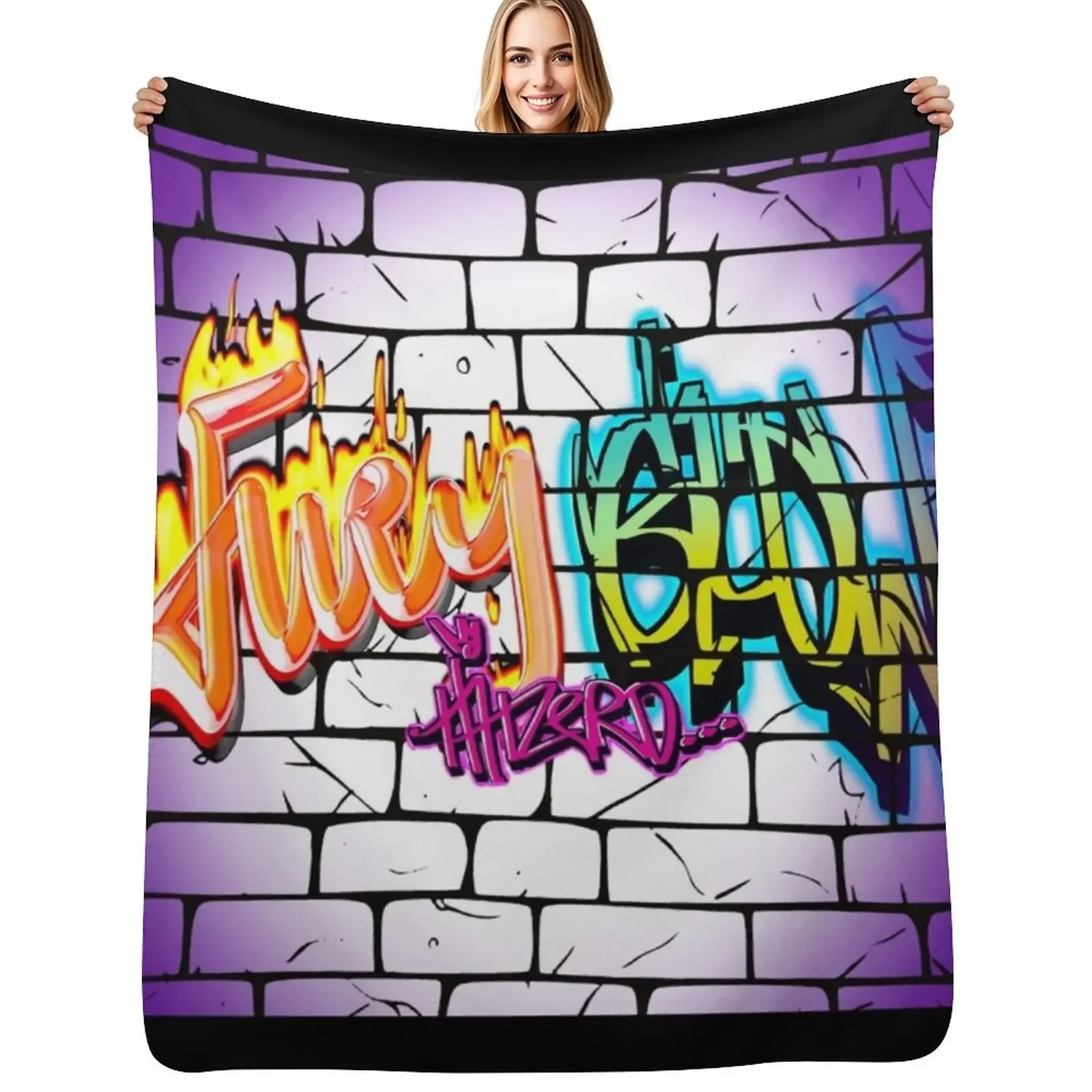 

Fury & Glow Throw Blanket blankets ands Thermals For Travel Designers Luxury Designer Blanket