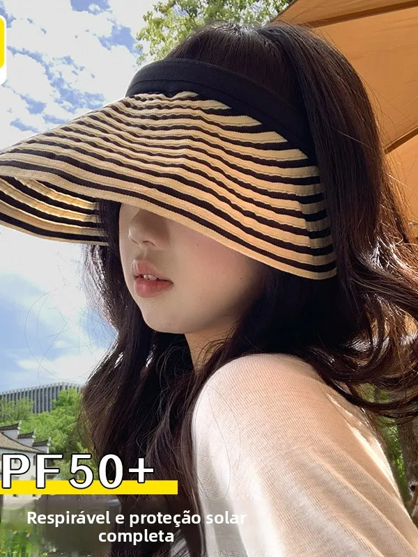 spring-summer-stripe-women's-outdoor-sun-protection-hat-large-brim-emp-top-hat-vaion-casual-cotton-cap-for-teens-and-adults