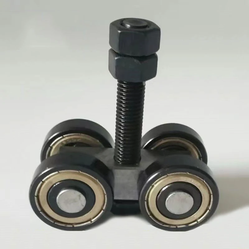 

4PCS Heavy Duty Sliding Door Rollers Steel Rail Hanging Wheels High Temperature Resistance 300°C Bearing Pulleys Loading 450KG