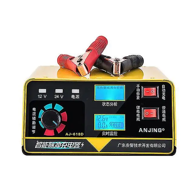 

Car Battery Charger 12V/24V 6-200Ah/6-400Ah Automatic Intelligent Repair Type Universal For Motorcycle, Car, Minivans,