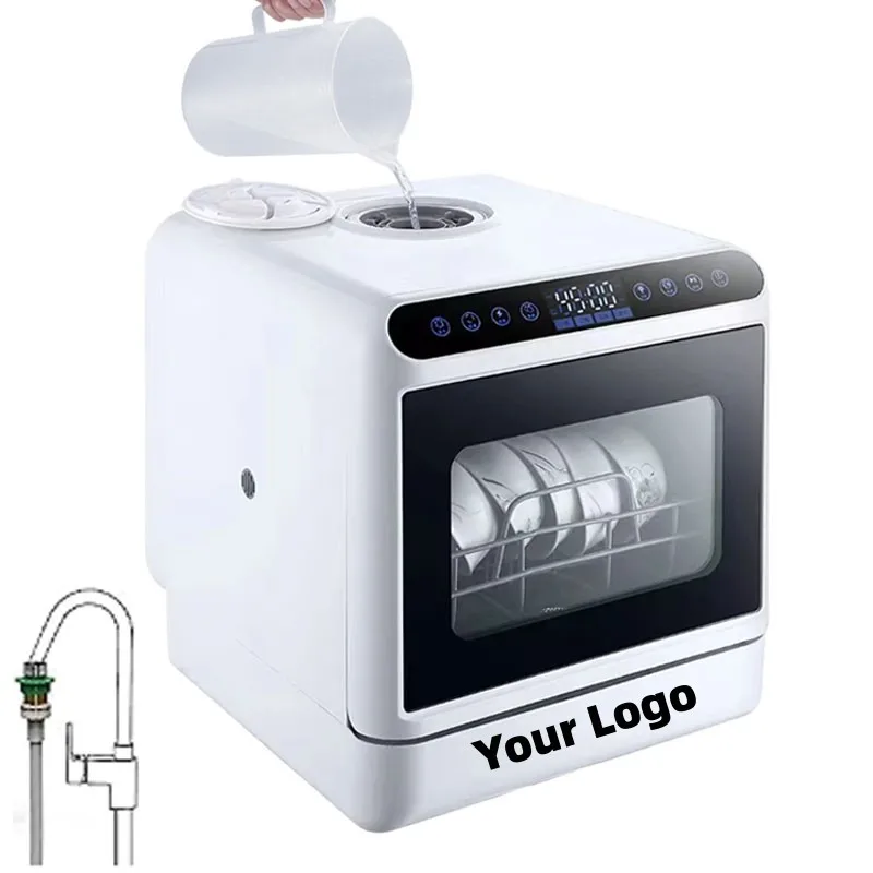 Portable Top Dishwasher Household Mini Countertop Dishwasher 5 Sets Water tank Portable RV Fully Automatic Dishwasher Factory