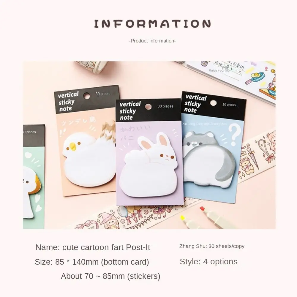 Blocco note pubblicato Scrapbooking Cartoon Ins Sticky Notes Kawaii Animal Notepad Stationery