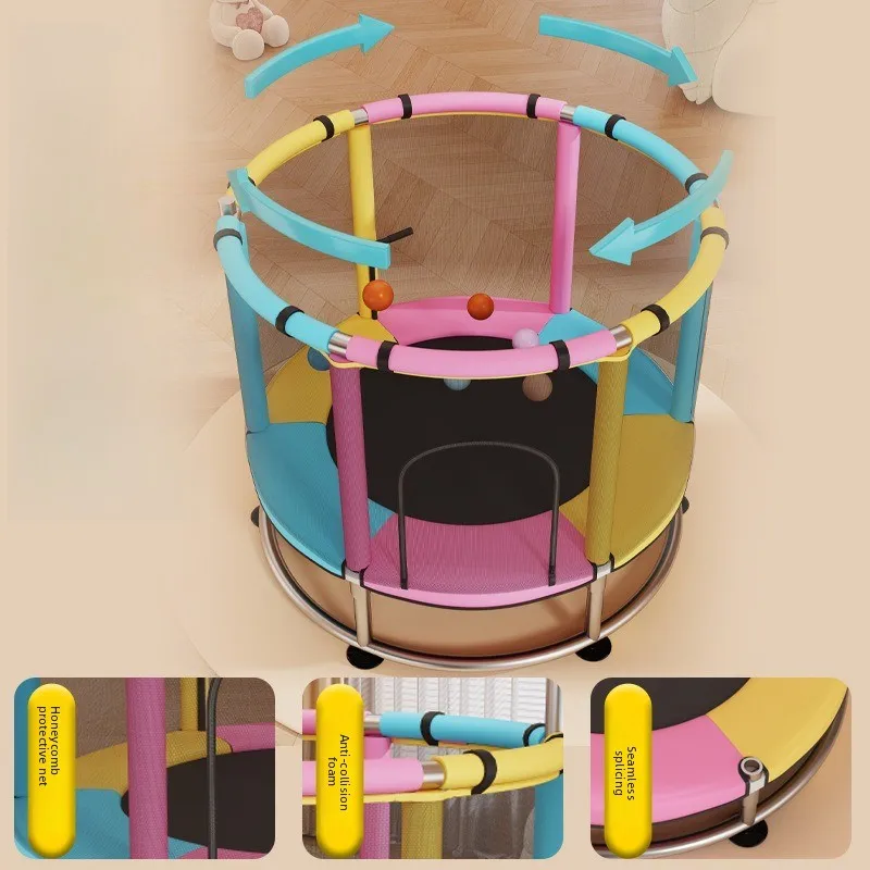 Home Indoor Circular Base Mini Trampoline Jumping Workout Portable Body Building Multifunctional Sports Entertainment Equipment