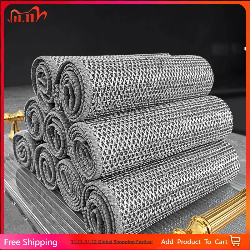 

Metal Wire Cleaning Cloth, Mesh Cloth, Non Greasy, Quick Drying, Multi-purpose Brush, Bowl, Stove, Descaling, Replacing Steel Wi