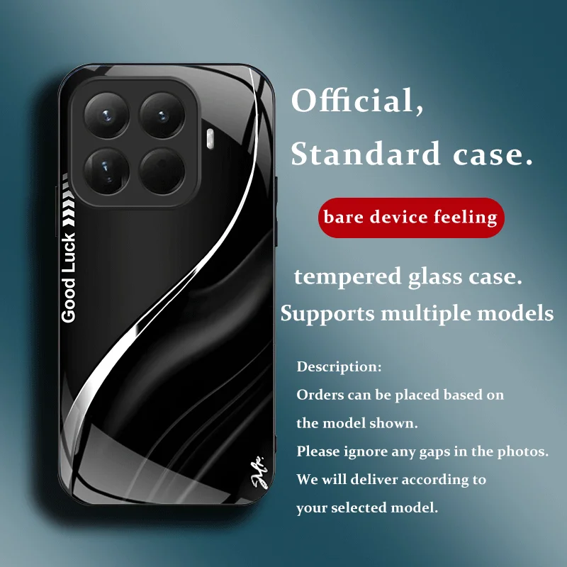 Hartglas-Schutzhülle für Xiaomi 17T 15T Pro Mi 17 15 5G, Schutzhülle mit Farbverlauf und Muster auf der Rückseite