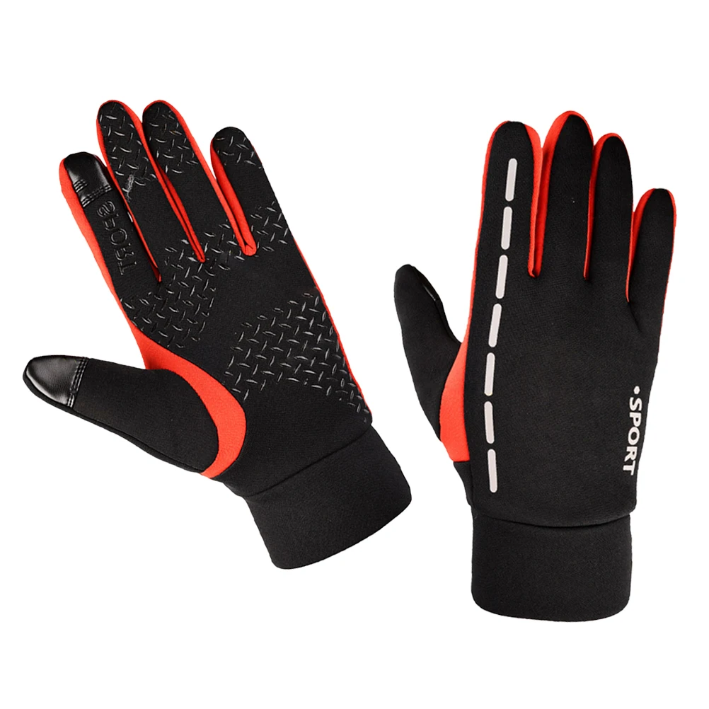 

1 Pair Warm Waterproof Anti-Slip Windproof Breathable Cycling Gloves Touchscreen Compatible For Hiking Skiing Outdoor Sports