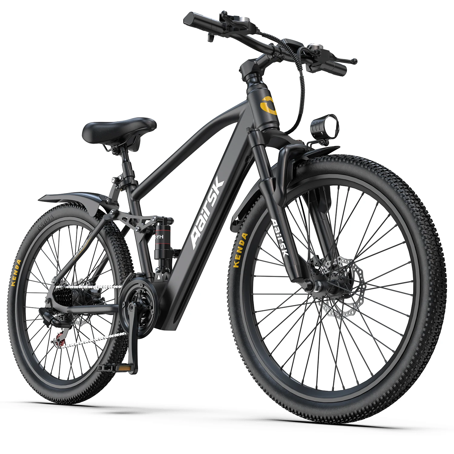 AliExpress NONE Aairsk GT900 Adult Electric Bike 250W Brushless Motor, 36V 13AH Lithium Battery, Dual Suspension System Mountain Electric Bicycle , 21-Speed, 26Inch Tires City Commuter All-Terrain E-bike