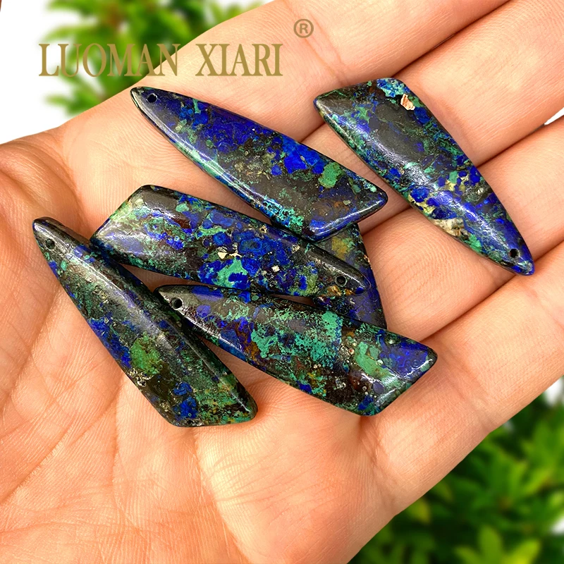 13x45mm Water Drop Natural Stone Chrysocolla Sea Sediment Jasper Beads for Jewelry Making DIY Bracelet Earriings Necklace Charms