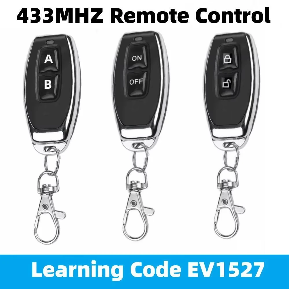 10PCS Waterproof Metal 2-button Wireless Remote Control, Rolling Door 433 Wireless Remote Control,Electric Door Remote Control,
