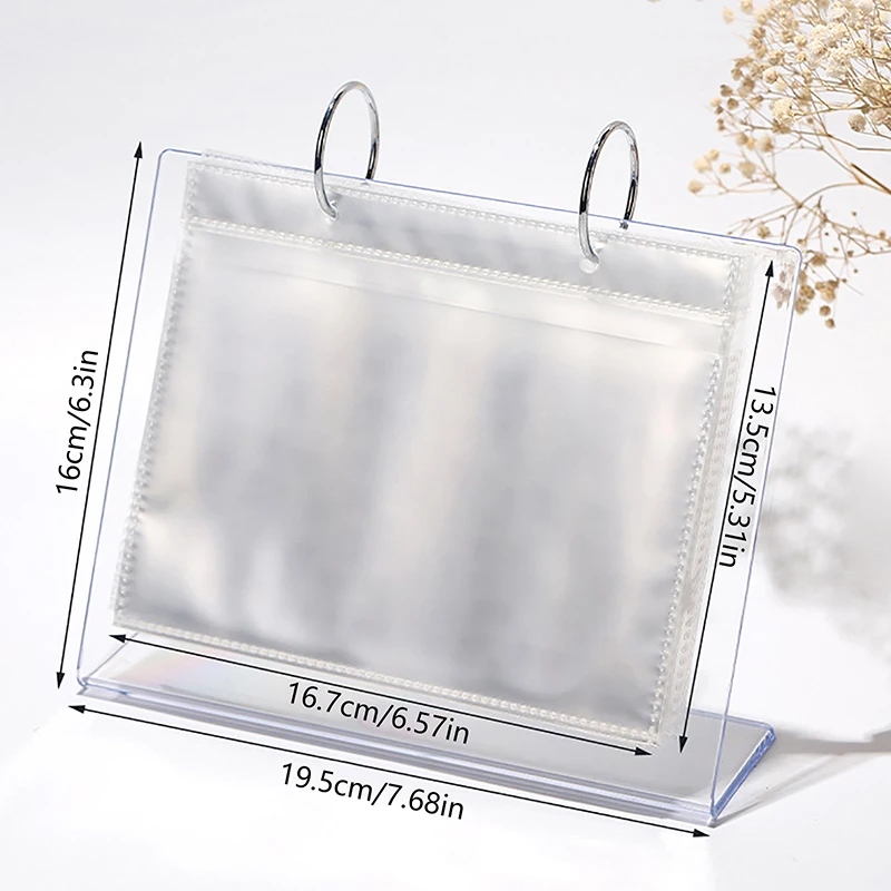 17 صفحة ملصقات الأظافر تخزين كتاب الشارات حامل مُنظِم عرض أدوات مانيكير الأظافر فيلم بلاستيكي شفاف مسمار الفن