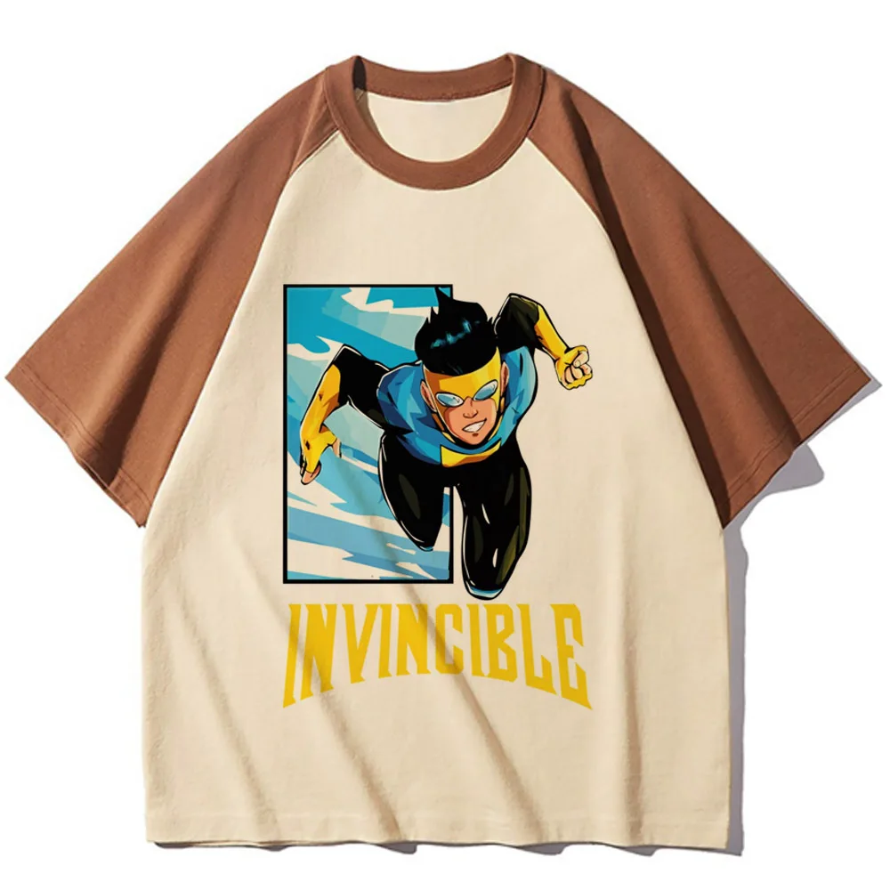 Invincible t shirt teen graphic funny harajuku Psychedelic scene  shirt japanese emo baddie Psychedelic gyaru