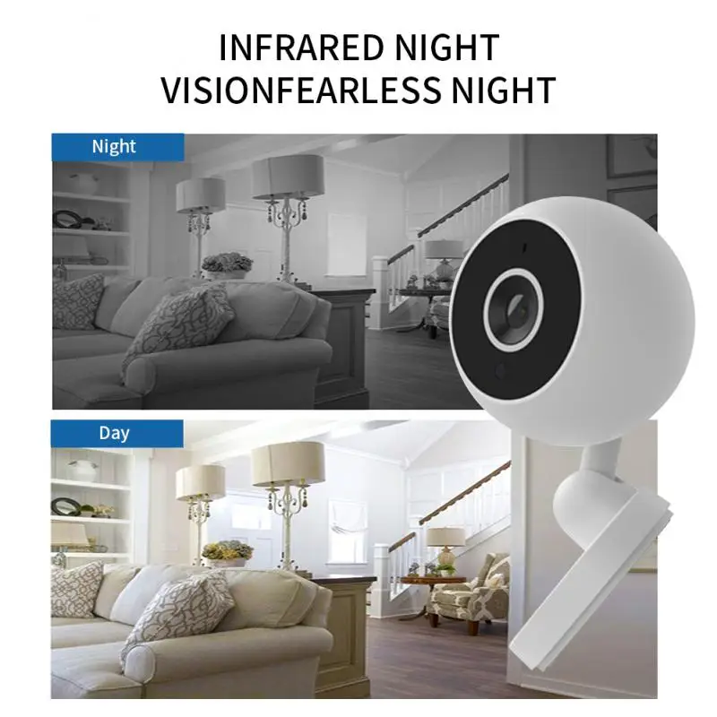 Night Vision Ptz Baby Monitor Mini Camera Motion Detection Surveillance Ip Camera Indoor Smart Home 1080p Remote Wifi Camera