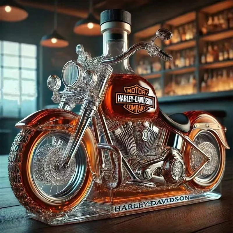

Borosilicate Glass Motorcycle Liquor Jar Sealed Spirit Brewing Home Infuser Bottle Collectible For Whiskey Lovers Bar Display