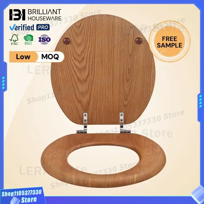 Custom Logo Bamboo Toilet Seat Lid Wholesale BH Manufacturer China Global Distributor Partnership High Quality Durable