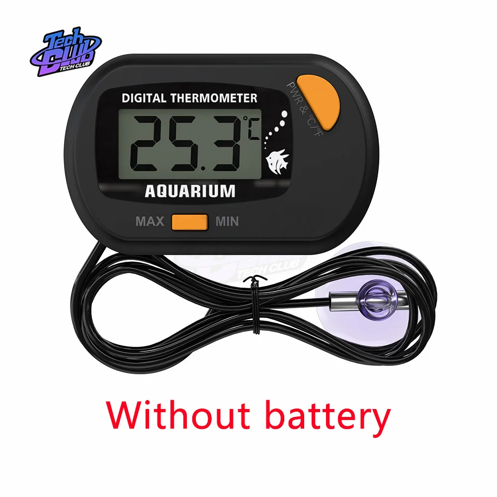 Digital LCD Aquarium Thermometer Fish Tank Sensor with Probe Temperature Sensor Measuring Tool with Suction Cup Pet Supply