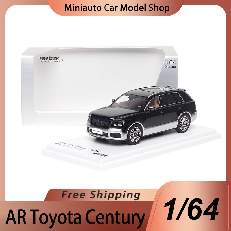 Stock Almost Real Ar Box 1:64 Toyota Century Suv Car Alloy Miniature Diecast