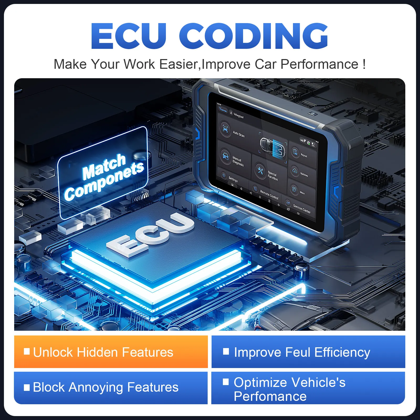 VDIAGTOOL VD80BT LITE أدوات تشخيص السيارات obd2 الماسح الضوئي دعم وحدة التحكم الإلكترونية الترميز عبر الإنترنت PMI كود 28 إعادة الإعدادات