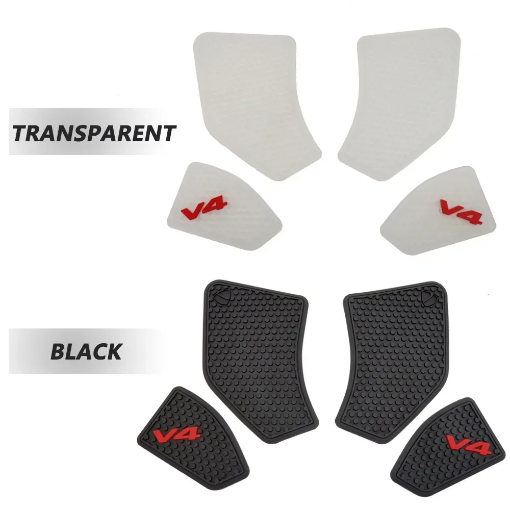 For Ducati Fuel Tank Grip Pads Knee Traction Anti-slip Fuel Tank Sticker V4 Panigale V4S Streetfighter V4 S 2021 2020 2019 2018