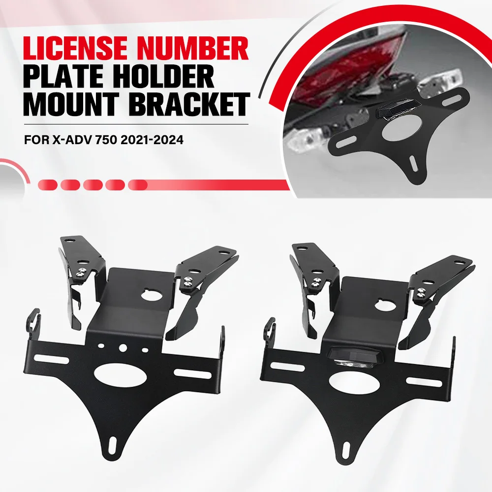 For HONDA X-ADV 750 2021 2022 2023 2024 XADV-750 XADV750 Motorcycle License Plate Relocation Bracket Fender Eliminator Holder