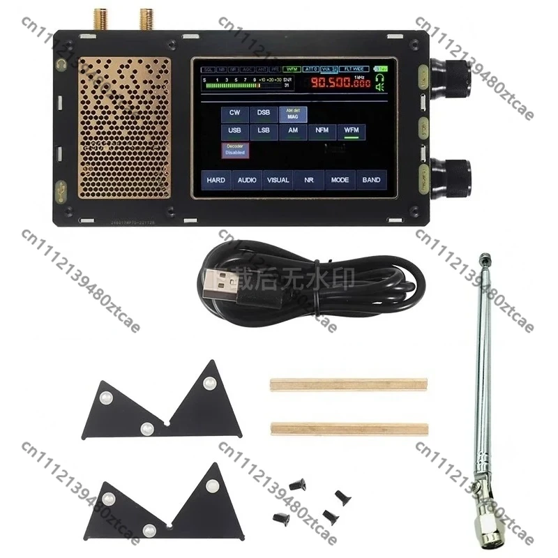 

1.10D V3 Wideband DSP SDR Receiver, Portable Software Defined Radio High SensitivityLCDSignalReceptionAdjustableFrequency Device