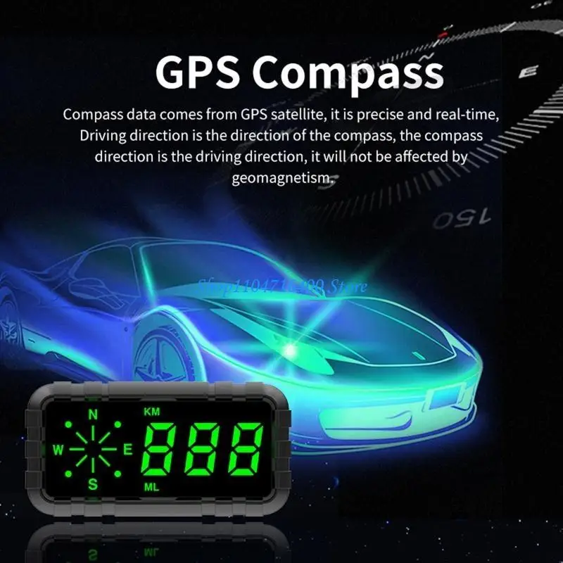 

y1gd Auto Car GPS Speedometer 4.2 Inch Screen Speed Projector Overspeed Alarm