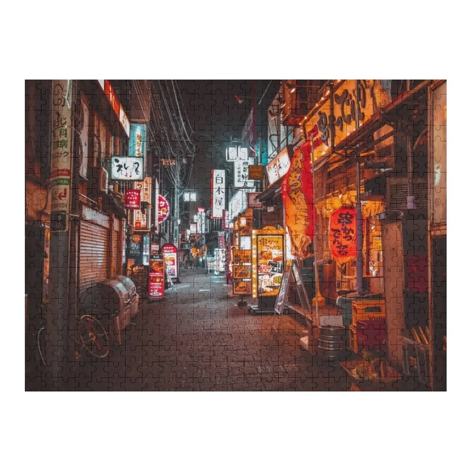 

Warmth of Neon Tokyo Signs Jigsaw Puzzle Wooden Compositions For Children Wooden Animal Puzzle