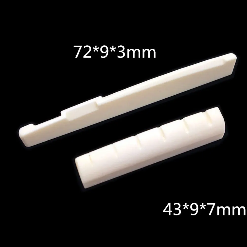 

2Pcs Ox Bone Nut Classical Guitar Bridge Replacement Accessory Good Texture Easy Install Gift for Guitarist Home Shop