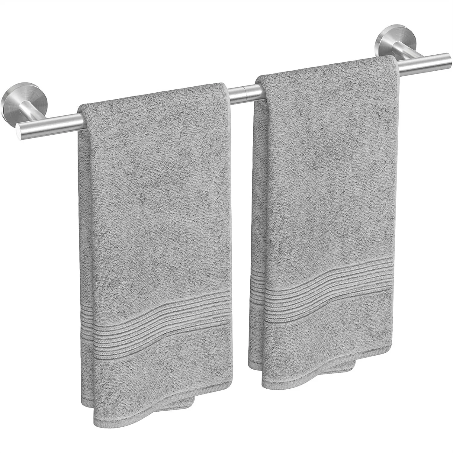 

24-дюймовая настенная вешалка для полотенец из матовой никелированной стали SUS304, толстая, для современного домашнего декора