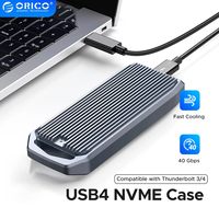 ORICO USB4 40Gbps M.2 NVMe SSD Enclosure PCIe4.0 NVME Case Aluminum For Thunderbolt 4/3 USB 3.2/3.1/3.0 B+M M-Key SSD Case