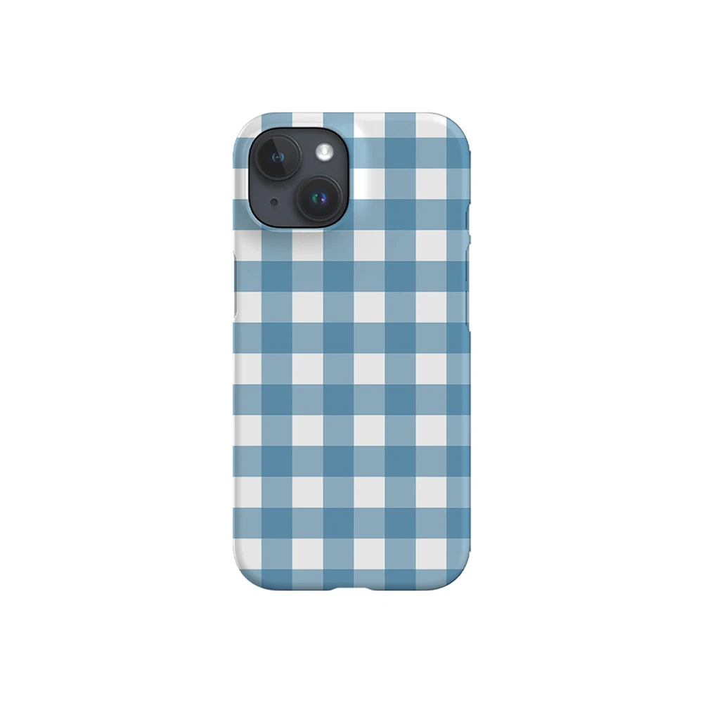 Funda de teléfono con estampado de guingán para iPhone 17 16 15 14 13 12 11 X XS XR XSMAX 7 8 Air Pro Max Plus, funda trasera de lujo de doble capa