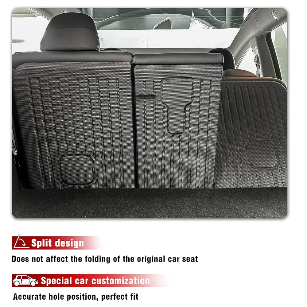 Rear Seat Back Cover Backrest Protector for Tesla Model Y Accessories 2020 2021 2022 2023 2024 Cargo Trunk Liner