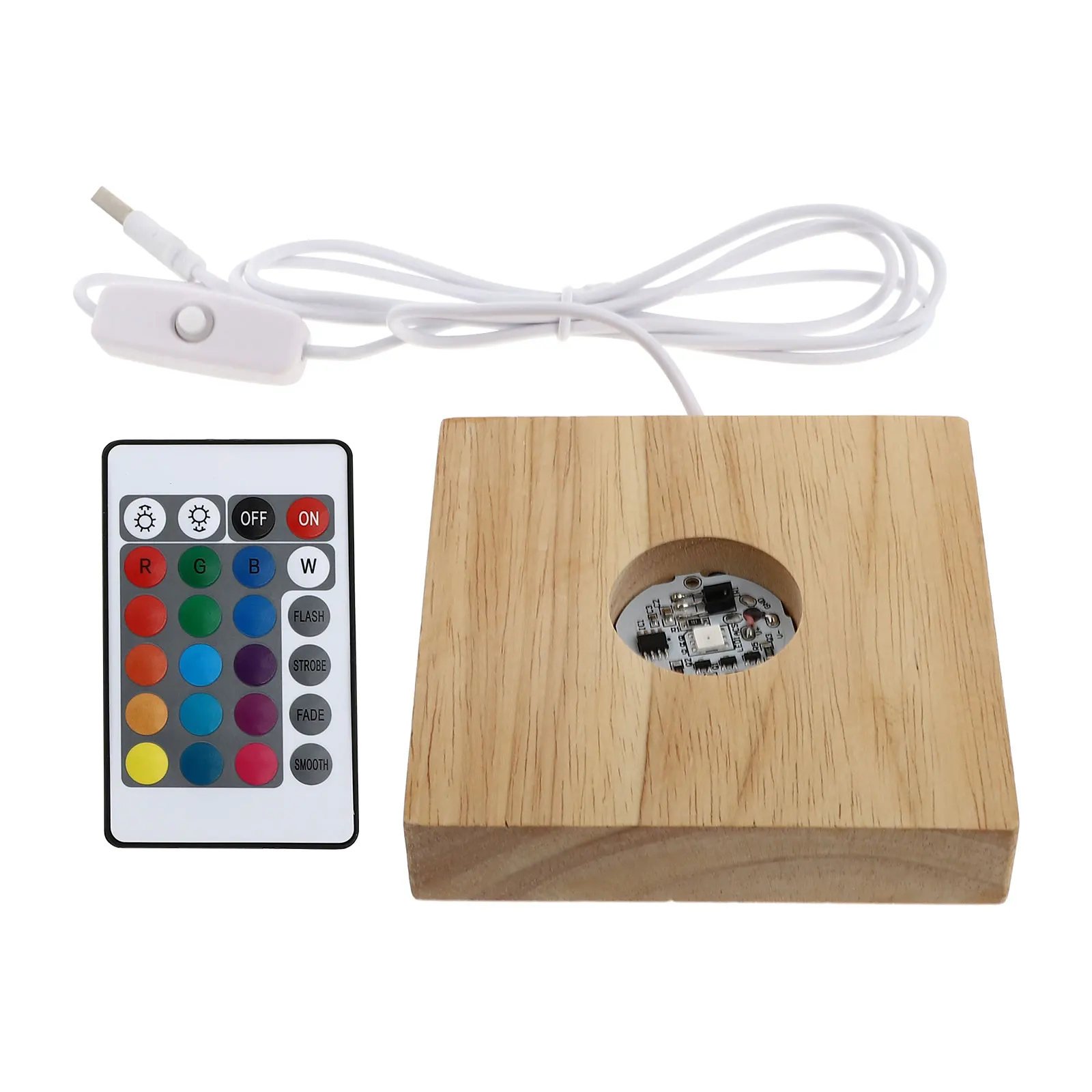 

1set 1Set Led Wooden Base Decorative Light Crystal Ball Holder Stand For Crystal Ball Glass Art Usb Powered Night Lamp