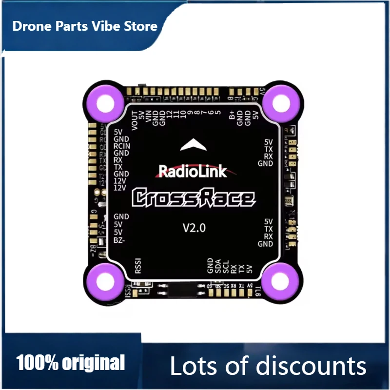 FyRadiolink CrossRace Flight Controller V2.0 12CH Output OSD Integrated Compatible 4in1 ESC Plug-and-play and 2-8 Axis Multiroto