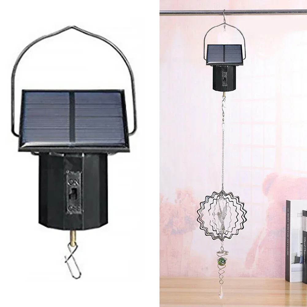 Solar Powered Hanging Wind Motor With Flexible Design And Soothing Sound Outdoor Accessories  With Top Hooks And Bottom Clips