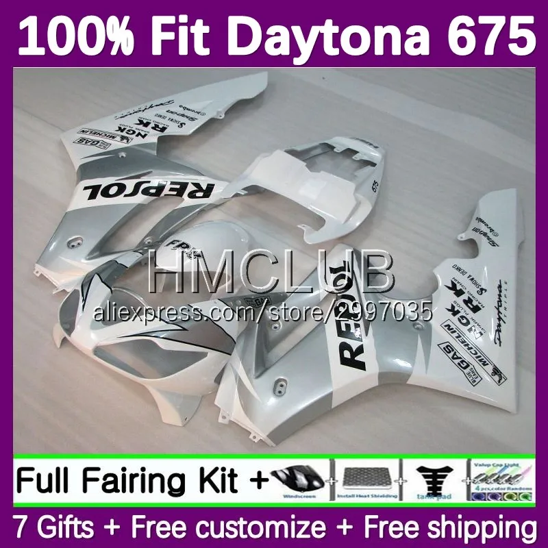 Fairing Kit For Triumph Daytona 675 R 675R CC 09 10 11 12 86No.24 Daytona675 2009 2010 2011 2012 Injection Bodywork Repsol White