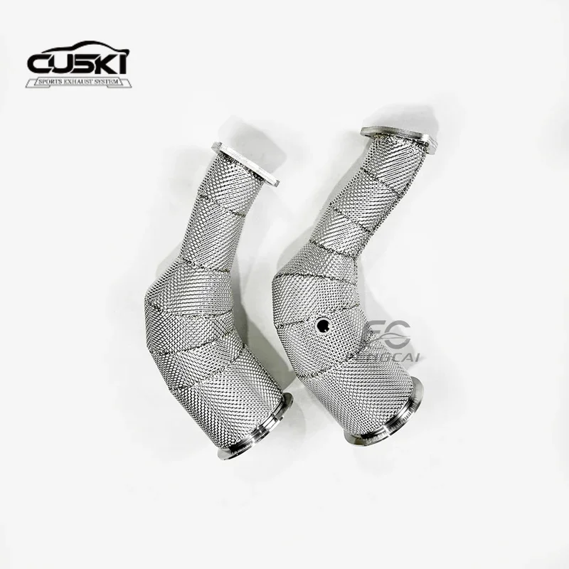 

Stainless steel car exhaust retrofit accessories suitable for 2019 Audi RS4 RS5 B9 2.9T with heat shield exhaust drain pipe