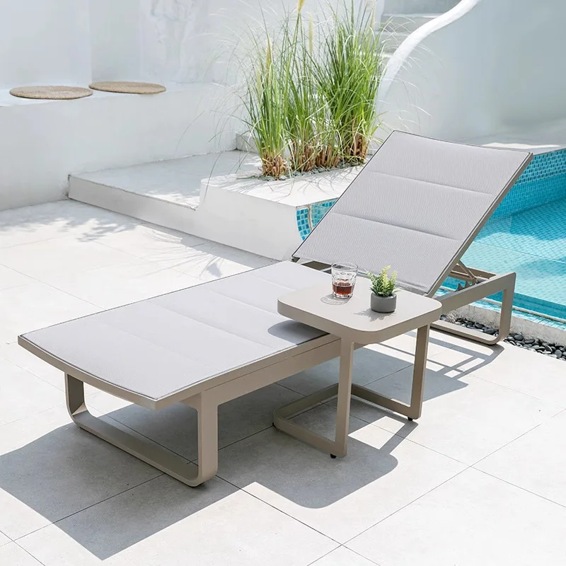 Modern Patio Pool Lounge Chair Outdoor Daybed Waterproof Sunproof Chaise Lounger for Hotel Villa Garden Backyard Beach Courtyard view 2