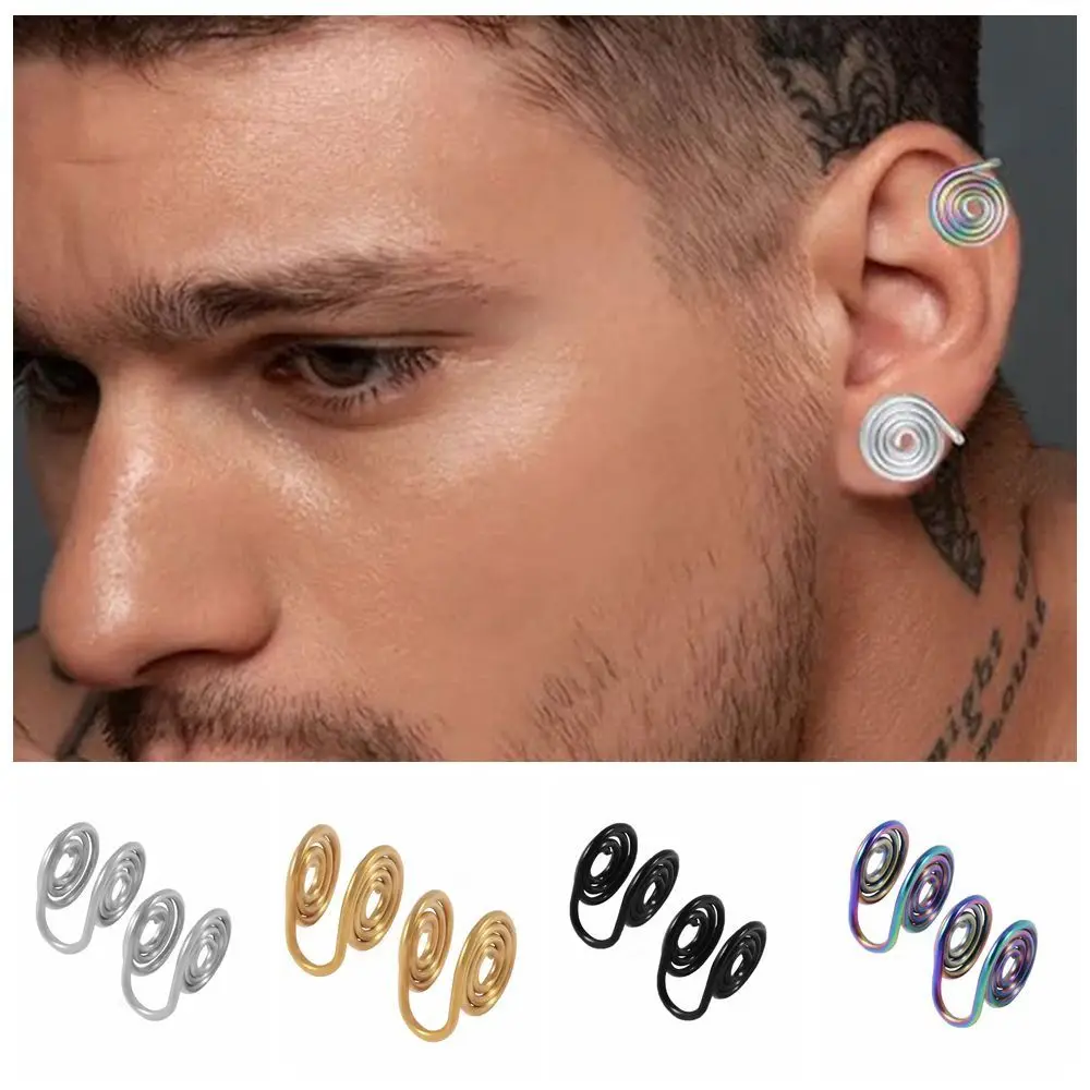 for Swelling Pressure Earrings Non Piercing Earrings Stainless Steel Keloid Pressure Earrings Gold Color Jewelry Accessories