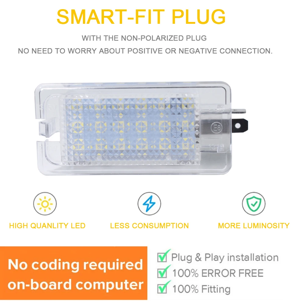 6000K LED Interior Trunk Cargo Light Glove Box Bed Lamp For Hyundai Equus Sonata Elantra Veloster Accent Verna Genesis Azera I10