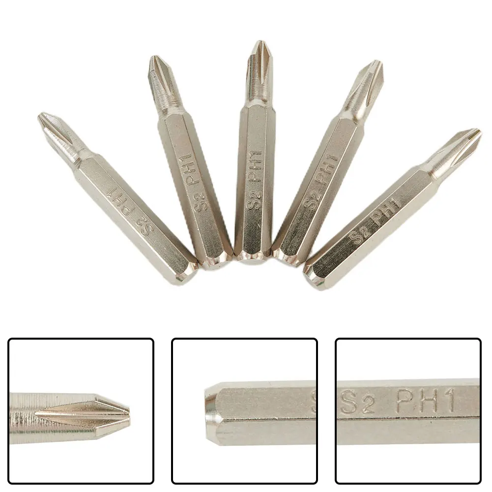 5pcs H4×28mm Cross Screwdriver Bits PH0000 PH000 PH00 PH0 PH1 PH2 4mm Drill Bits Hex Shank Nutdrivers Power Bits Hand Tools