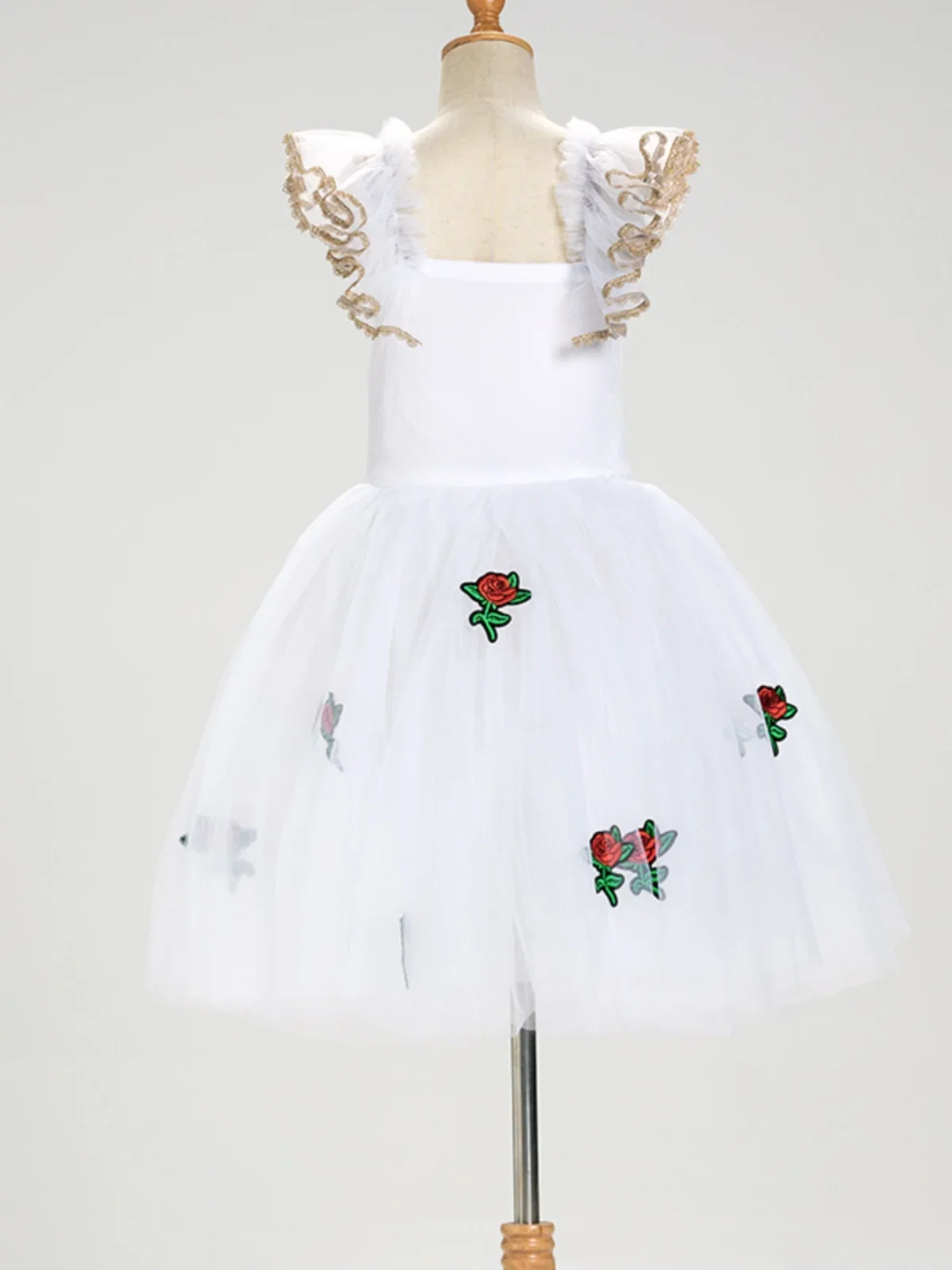 Vestido largo de Ballet para niña, ropa de actuación, faldas largas, trajes de baile, vestido de balette, despertar de la Flora, blanco