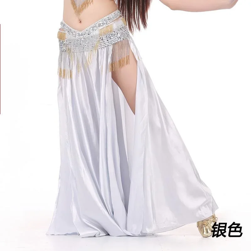 belly dance wear arabic egyptian costume outfit Gypsy Spanish Flamenco Oriental gypsy Satin Skirt (Without Belt) woman Dancewear