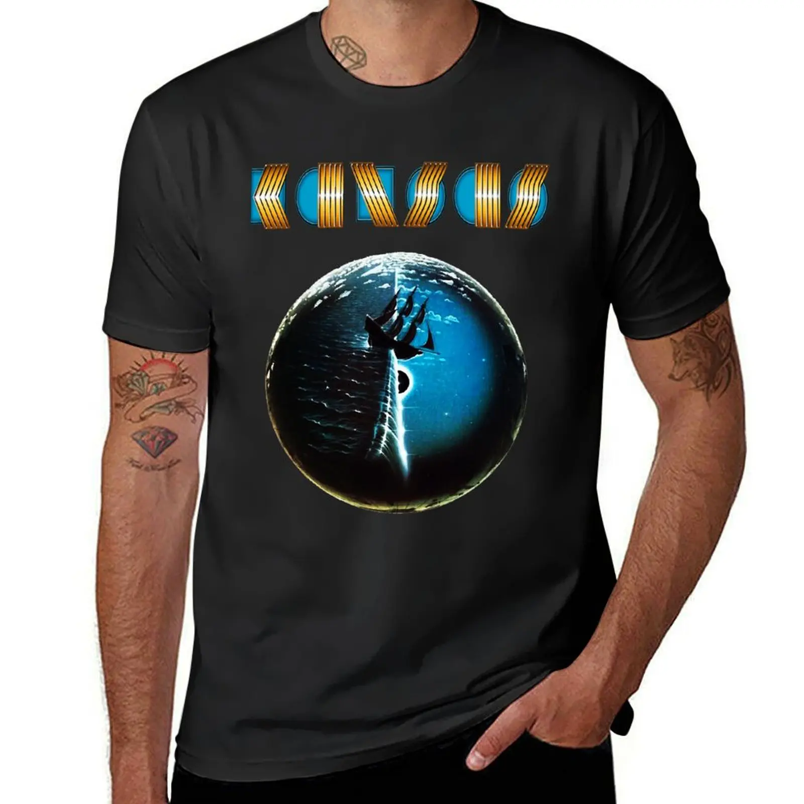 

Kansas is an American rock T-Shirt customs design your own graphics vintage sublime heavyweight t shirts for men