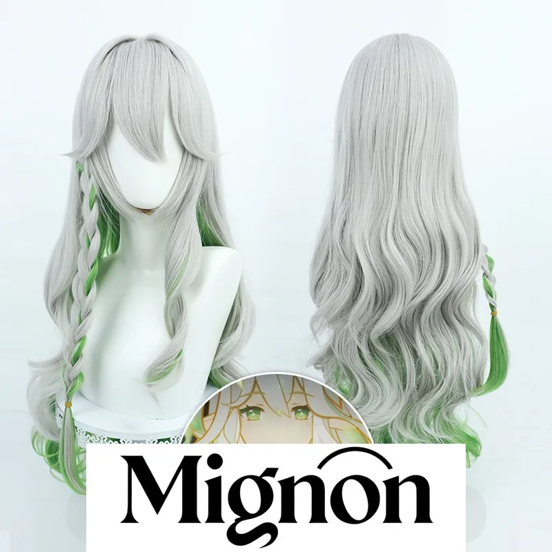 

Парик для косплея Genshin Impact Greater Lord Rukkhadevata, силиконовая кожа головы Dendro Archon, большие кудри, блики