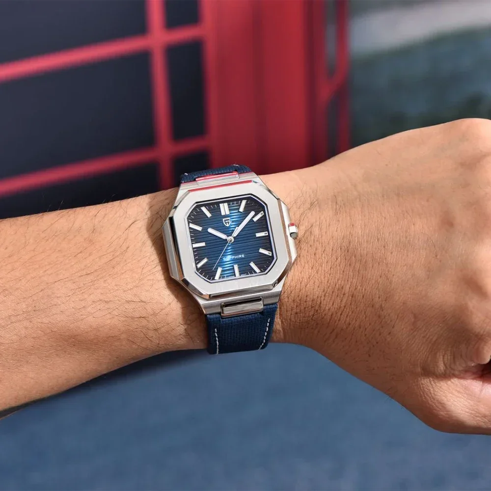 PAGANI DESIGN 37 مللي متر ساحة الرجال ساعات كوارتز فاخرة الياقوت الزجاج AR المغلفة الأعمال ساعة VH31 مضيئة ساعة للرجال 2025 جديد