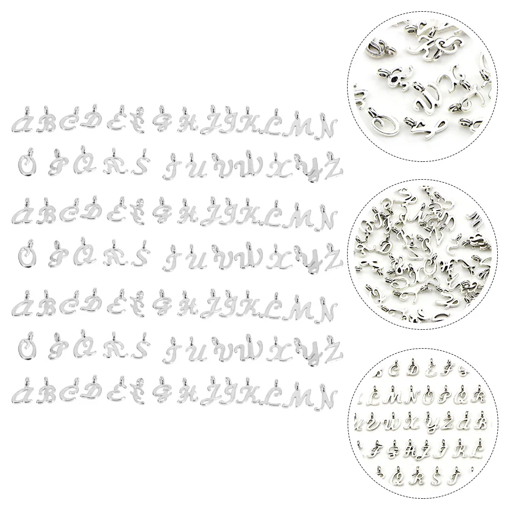 

156 Pcs Letter Accessory Pendant Jewelry for Kids Pendants DIY Charm Making Accessories Alloy Alphabet Child