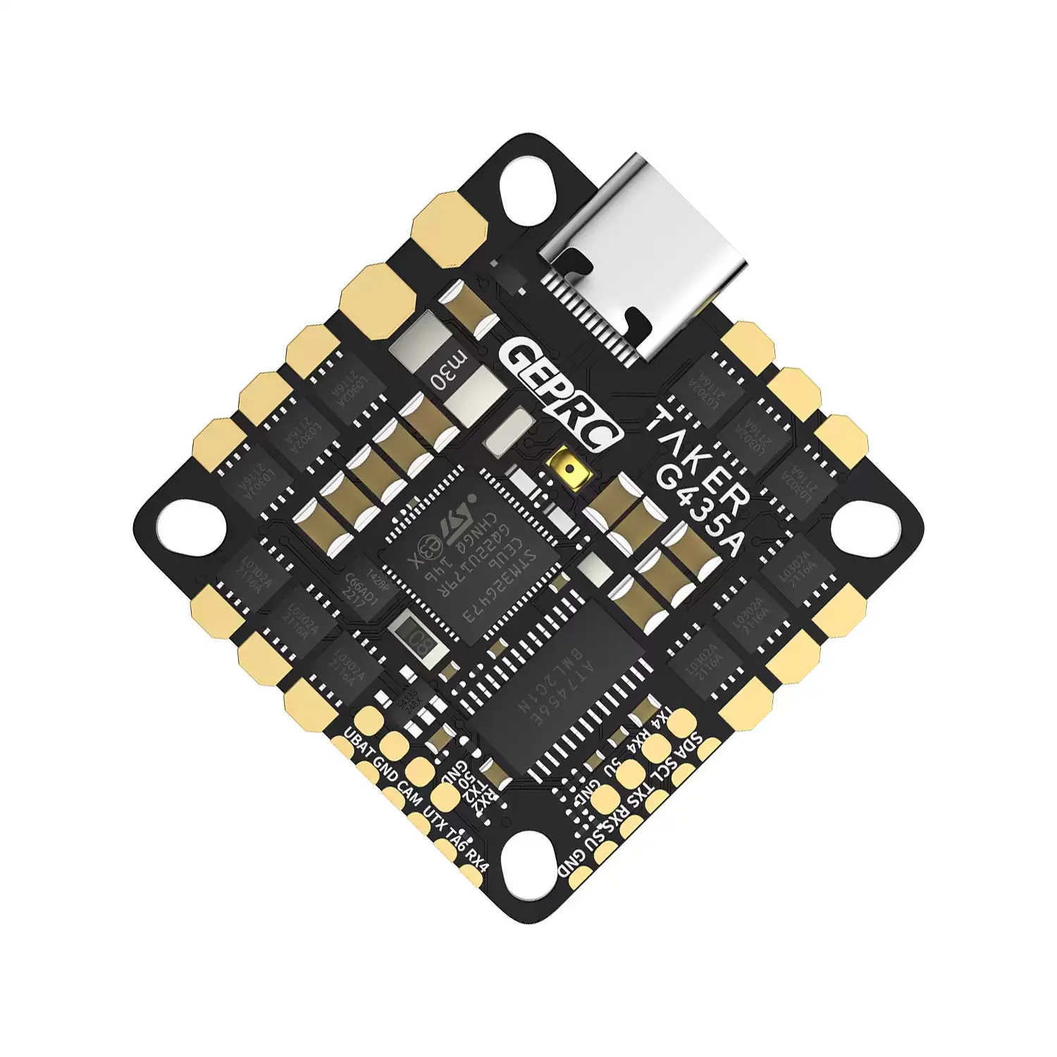GEPRC TAKER G4 35A AIO Flight Controller, 2-4S, 35A ESC, 7.7g, Type-C, 25.5/26.5mm Mount