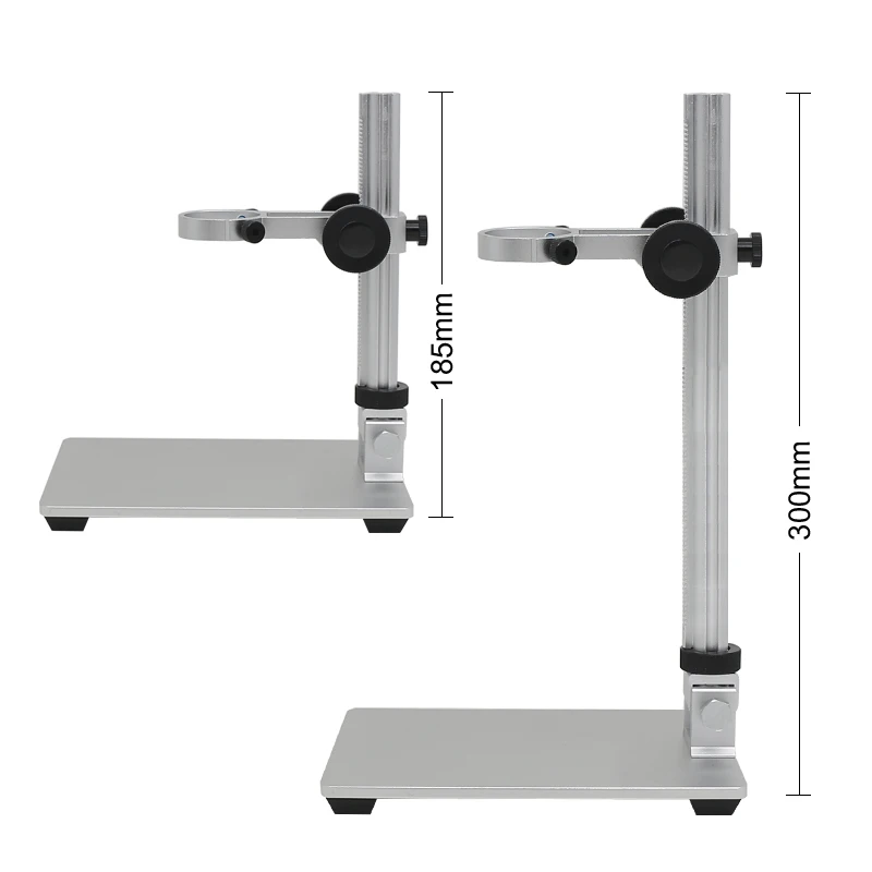 Metal Holder for Microscope Universal Adjustable Stand Bracket with LED Light Aluminium Alloy Raising Lowering Stage