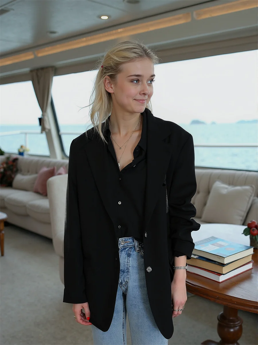 Solide Einreiher Klassische Blazer Für Frau Kleidung Frauen Dame Cord Angepasst Dame Outdoor Leopard Druck Eingetroffen