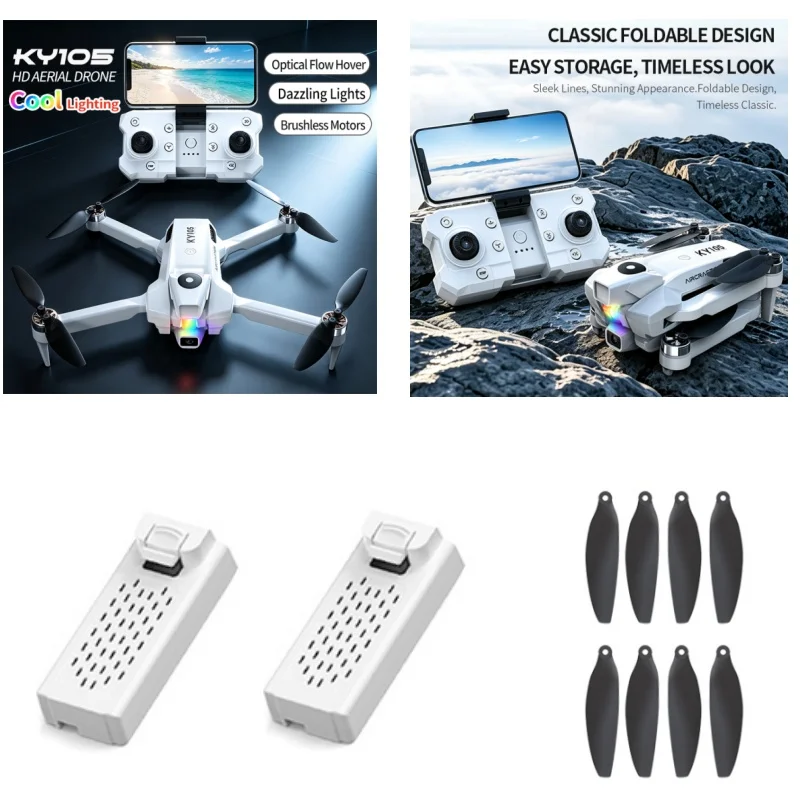KY105 Drone Blades 3.7V 1800MAH Battery For KY105 Drone KY105 Drone Battery Blades KY105 RC Dron Battery Parts